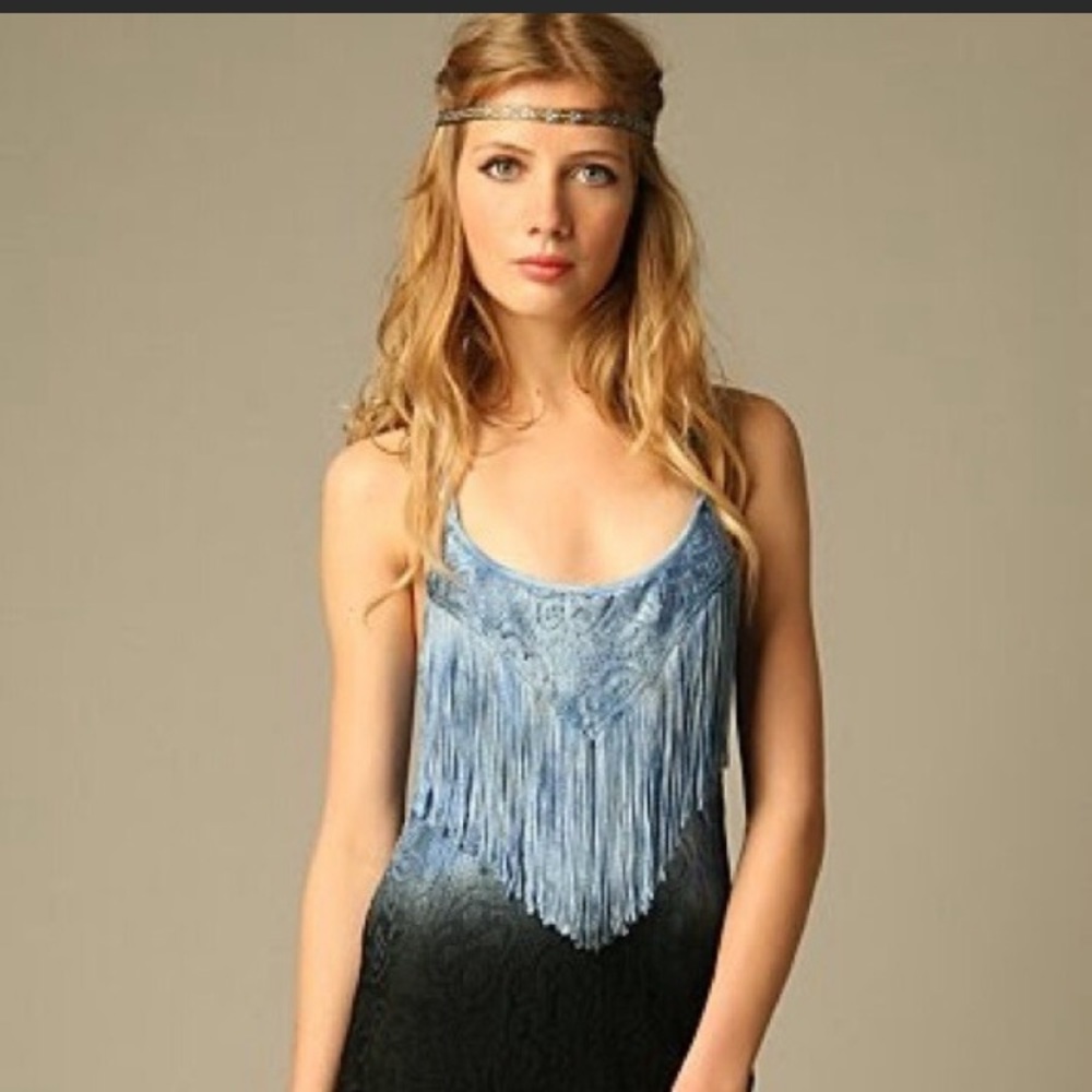 Free people shake it fringe tassel dress boho